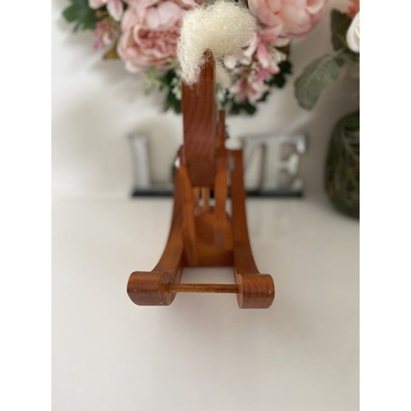 Rocking Horse Vintage Hand Crafted Folk Art Wooden Doll Horse Mane and Tail EUC - Picture 7 of 16